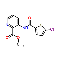 Methyl 3-{[(5-chloro-2-thienyl)carbonyl]amino}-2-pyridinecarboxylate结构式