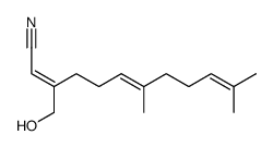 (2E,6E)-3-(hydroxymethyl)-7,11-dimethyldodeca-2,6,10-trienenitrile Structure