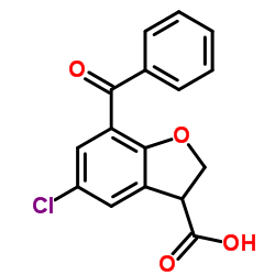 7-Benzoyl-5-chloro-2,3-dihydro-1-benzofuran-3-carboxylic acid Structure