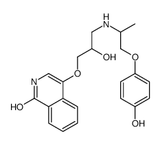 4-[2-hydroxy-3-[1-(4-hydroxyphenoxy)propan-2-ylamino]propoxy]-2H-isoquinolin-1-one结构式