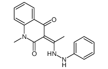 1-methyl-3-[1-(2-phenylhydrazinyl)ethylidene]quinoline-2,4-dione结构式