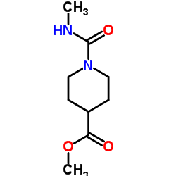 Methyl 1-(methylcarbamoyl)-4-piperidinecarboxylate Structure