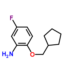 2-(Cyclopentylmethoxy)-5-fluoroaniline Structure