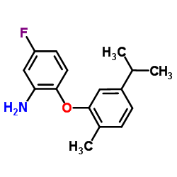 5-Fluoro-2-(5-isopropyl-2-methylphenoxy)aniline结构式