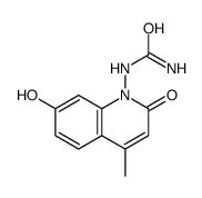 (7-hydroxy-4-methyl-2-oxoquinolin-1-yl)urea结构式