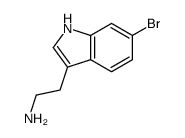 2-(6-溴-1H-吲哚-3-基)乙胺结构式