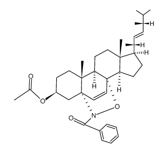 8α,5α-(N-benzoylepoxyimino)-5,8-dihydroergosterol acetate Structure