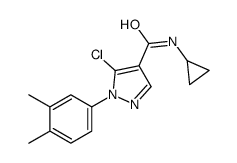 5-chloro-N-cyclopropyl-1-(3,4-dimethylphenyl)pyrazole-4-carboxamide Structure