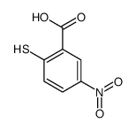 2-疏基-5-硝基苯甲酸结构式