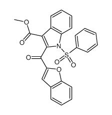 1-Benzenesulfonyl-2-(benzofuran-2-carbonyl)-1H-indole-3-carboxylic acid methyl ester结构式