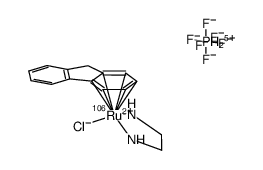 [(η6-fluorene)(106)Ru(en)Cl]PF6结构式