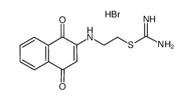 S-{2-[(1,4-dioxo-1,4-dihydronaphthalen-2-yl)amino]ethyl}isothiouronium bromide结构式