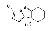 (1R,2S)-2-Bromo-1-(5-chloro-thiophen-2-yl)-cyclohexanol Structure