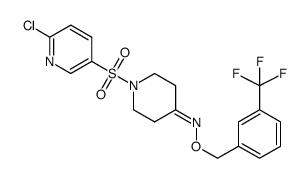 1-(6-chloropyridine-3-sulfonyl)piperidin-4-one O-(3-trifluorornethylbenzyl)oxime结构式