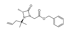 2-<((benzyloxy)carbonyl)methyl>-4-methyl-1-(2-methylpent-4-en-2-yl)-1,2-diazetidin-3-one结构式