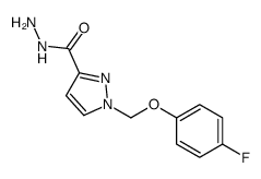 1-[(4-Fluorophenoxy)methyl]-1H-pyrazole-3-carbohydrazide Structure