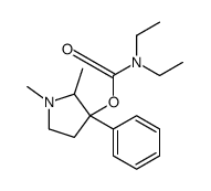 (1,2-dimethyl-3-phenylpyrrolidin-3-yl) N,N-diethylcarbamate结构式