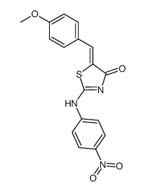 5-(4-methoxy-benzylidene)-2-(4-nitro-anilino)-thiazol-4-one Structure