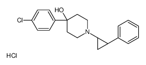 4-(4-chlorophenyl)-1-[(1R,2S)-2-phenylcyclopropyl]piperidin-4-ol,hydrochloride结构式
