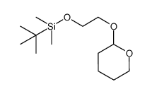 tert-butyldimethyl(2-((tetrahydro-2H-pyran-2-yl)oxy)ethoxy)silane结构式