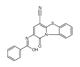 2-benzamido-4-cyano-1-oxo-1H,5H-pyrido(1,2-a)benzimidazole structure
