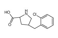 (2S,4R)-4-(2-Chlorobenzyl)pyrrolidine-2-carboxylic acid Structure