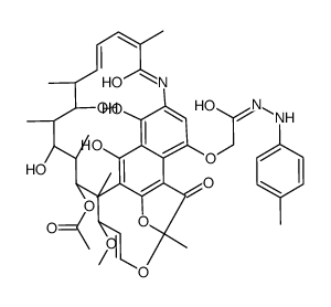 Rifamycin B, 2-(4-methylphenyl)hydrazide Structure