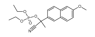 1-cyano-1-(6-methoxynaphthalen-2-yl)ethyl diethyl phosphate结构式