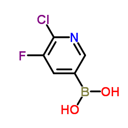 (6-Chloro-5-fluoro-3-pyridinyl)boronic acid structure