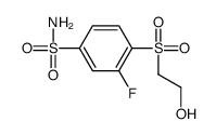 3-fluoro-4-(2-hydroxyethylsulfonyl)benzenesulfonamide结构式