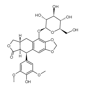 α-Peltatin 5-O-β-D-glucoside结构式