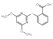 2-[(4,6-二甲氧基嘧啶-2-基)硫代]苯甲酸结构式