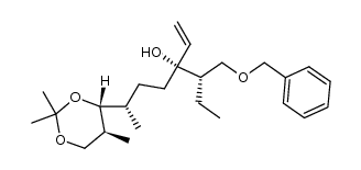 (3S,4R,7S,8R,9S)-3-benzyloxymethyl-8,10-isopropylidenedioxy-7,9-dimethyl-4-vinyldecan-4-ol结构式