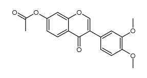 7-acetoxy-3',4'-dimethoxyisoflavone结构式