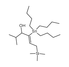 (Z)-2-methyl-4-(tributylstannyl)-6-(trimethylsilyl)hex-4-en-3-ol Structure