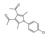 1-[4-acetyl-1-(4-chlorophenyl)-2,5-dimethylpyrrol-3-yl]ethanone Structure