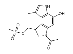 (3-acetyl-5-hydroxy-8-methyl-1,2,3,6-tetrahydropyrrolo[3,2-e]indol-1-yl)methyl methanesulfonate Structure