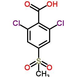 2,6-Dichloro-4-(methylsulfonyl)benzoic acid结构式
