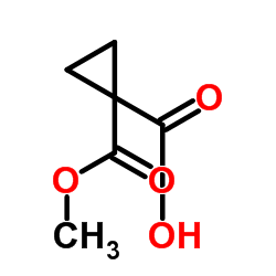 环丙基-1,1-二甲酸单甲酯结构式