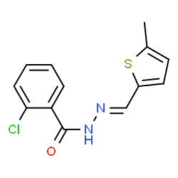 2-chloro-N'-[(E)-(5-methylthiophen-2-yl)methylidene]benzohydrazide structure