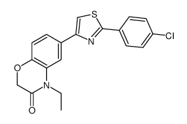 6-[2-(4-chlorophenyl)-1,3-thiazol-4-yl]-4-ethyl-1,4-benzoxazin-3-one结构式
