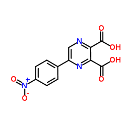 5-(4-Nitrophenyl)-2,3-pyrazinedicarboxylic acid Structure