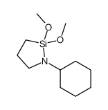 1-Aza-2-silacyclopentane, 1-cyclohexyl-2,2-dimethoxy- Structure