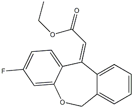 ethyl (Z)-2-(3-fluorodibenzo[b,e]oxepin-11(6H)-ylidene)acetate结构式