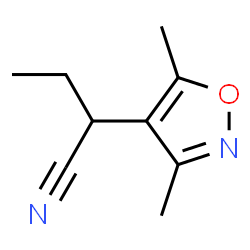 4-Isoxazoleacetonitrile,-alpha--ethyl-3,5-dimethyl-(9CI) structure