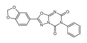 2-(1,3-benzodioxol-5-yl)-6-phenyl-[1,3,4]oxadiazolo[3,2-a][1,3,5]triazine-5,7-dione结构式