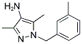 3,5-二甲基-1-(3-甲苄基)-1H-吡唑-4-胺结构式