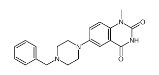 6-(4-benzylpiperazin-1-yl)-1-methylquinazoline-2,4(1H,3H)-dione结构式