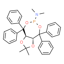 (3aS,8aS)-(2,2-Dimethyl-4,4,8,8-tetraphenyl-tetrahydro-[1,3]dioxolo[4,5-e][1,3,2]dioxaphosphepin-6-yl)dimethylamine picture