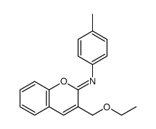 (Z)-3-ethoxymethyl-2-(4-methylphenyl)imino-2H-chromene结构式